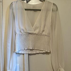 Aritzia crop top blouse